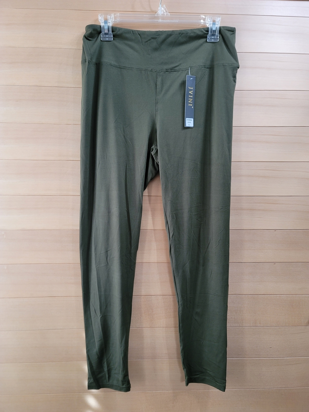 JVINI Olive Green High-Rise Performance Leggings